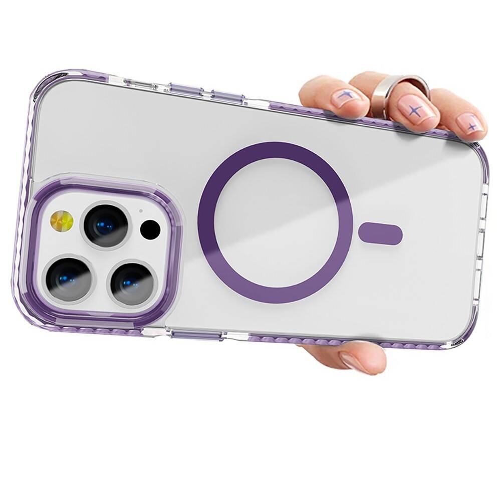 iPhone 15 Pro Kılıf M-safe Şarj Özellikli Airbagli Takılabilir Askı Aparatlı Zore Nana Kılıf