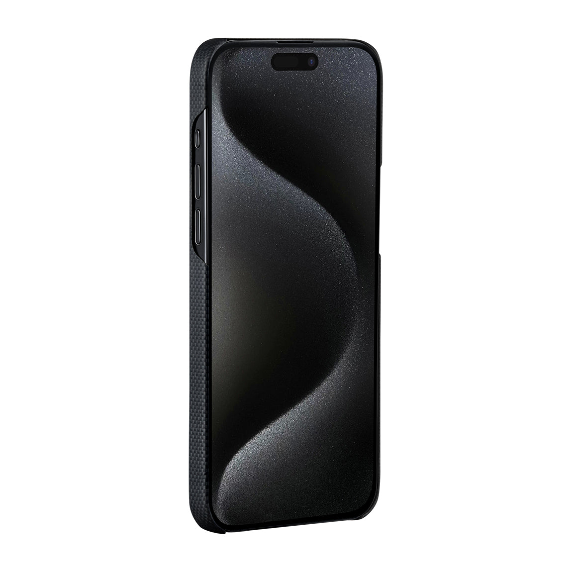 iPhone 15 Pro Kılıf M-safe Şarj Özellikli Aramid Karbon Fiber Pitaka Tactile Woven Break The Line Kılıf