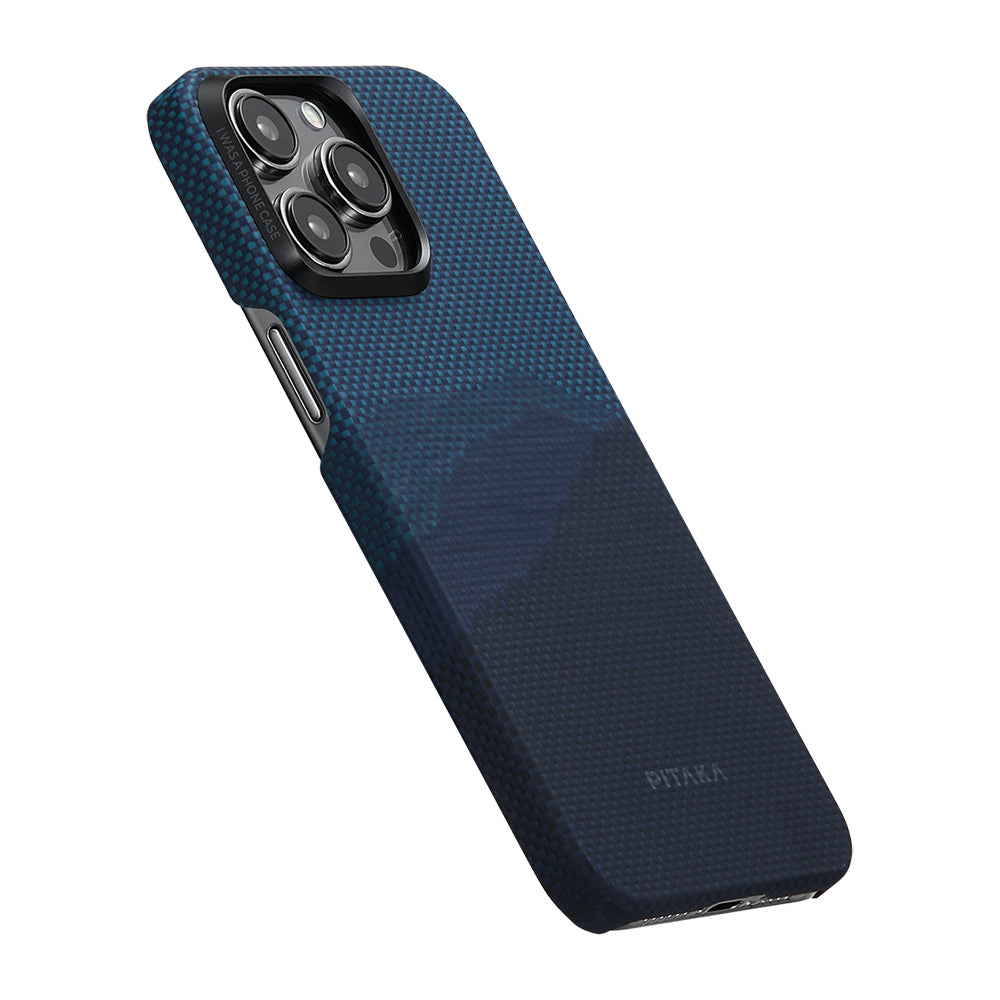 iPhone 15 Pro Kılıf M-safe Şarj Özellikli Aramid Fiber Pitaka Tactile Woven Starpeak Serisi Over The Horizon Kılıf