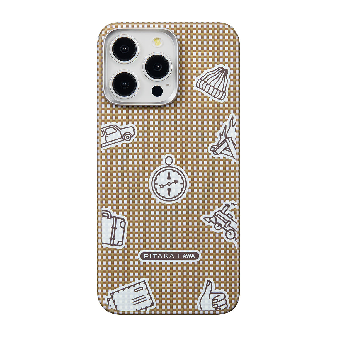 iPhone 15 Pro Kılıf M-safe Şarj Özellikli Awa Tasarımlı 1500D Aramid Fiber Pitaka Ultra-Slim Classic Serisi Canyon Kılıf