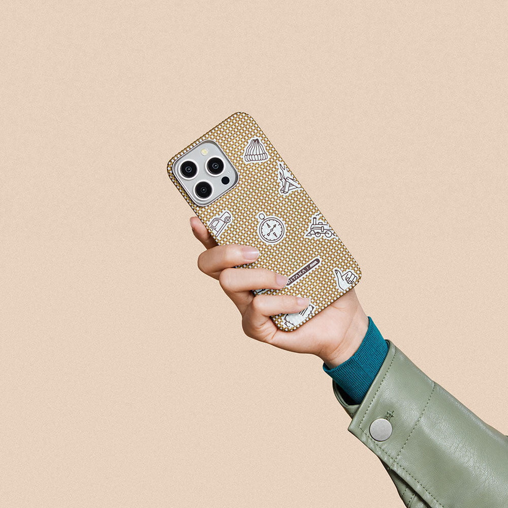 iPhone 15 Pro Kılıf M-safe Şarj Özellikli Awa Tasarımlı 1500D Aramid Fiber Pitaka Ultra-Slim Classic Serisi Canyon Kılıf