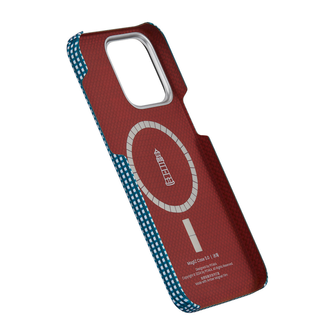 iPhone 15 Pro Kılıf M-safe Şarj Özellikli Awa Tasarımlı 1500D Aramid Fiber Pitaka Ultra-Slim Classic Serisi Ocean Kılıf