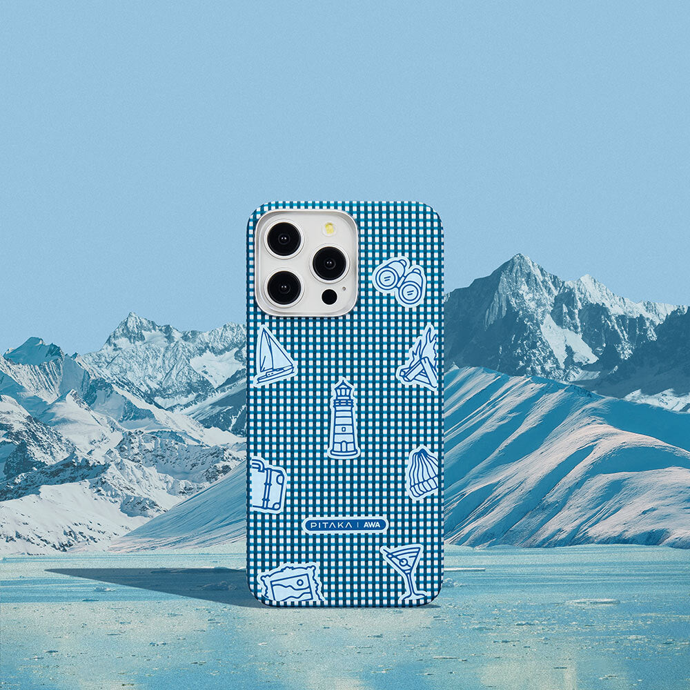 iPhone 15 Pro Kılıf M-safe Şarj Özellikli Awa Tasarımlı 1500D Aramid Karbon Fiber Pitaka Ultra-Slim Classic Serisi Ocean Kılıf