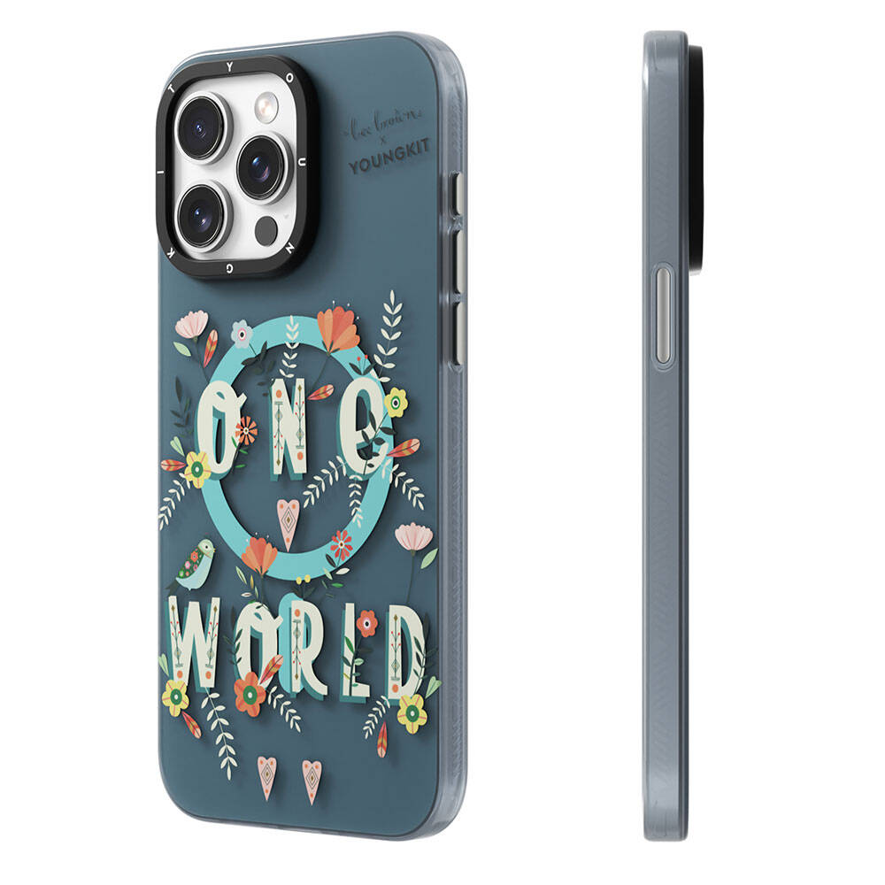 iPhone 15 Pro Kılıf M-safe Şarj Özellikli Bee Brown Tasarımlı Youngkit Colorful Life Serisi Kılıf