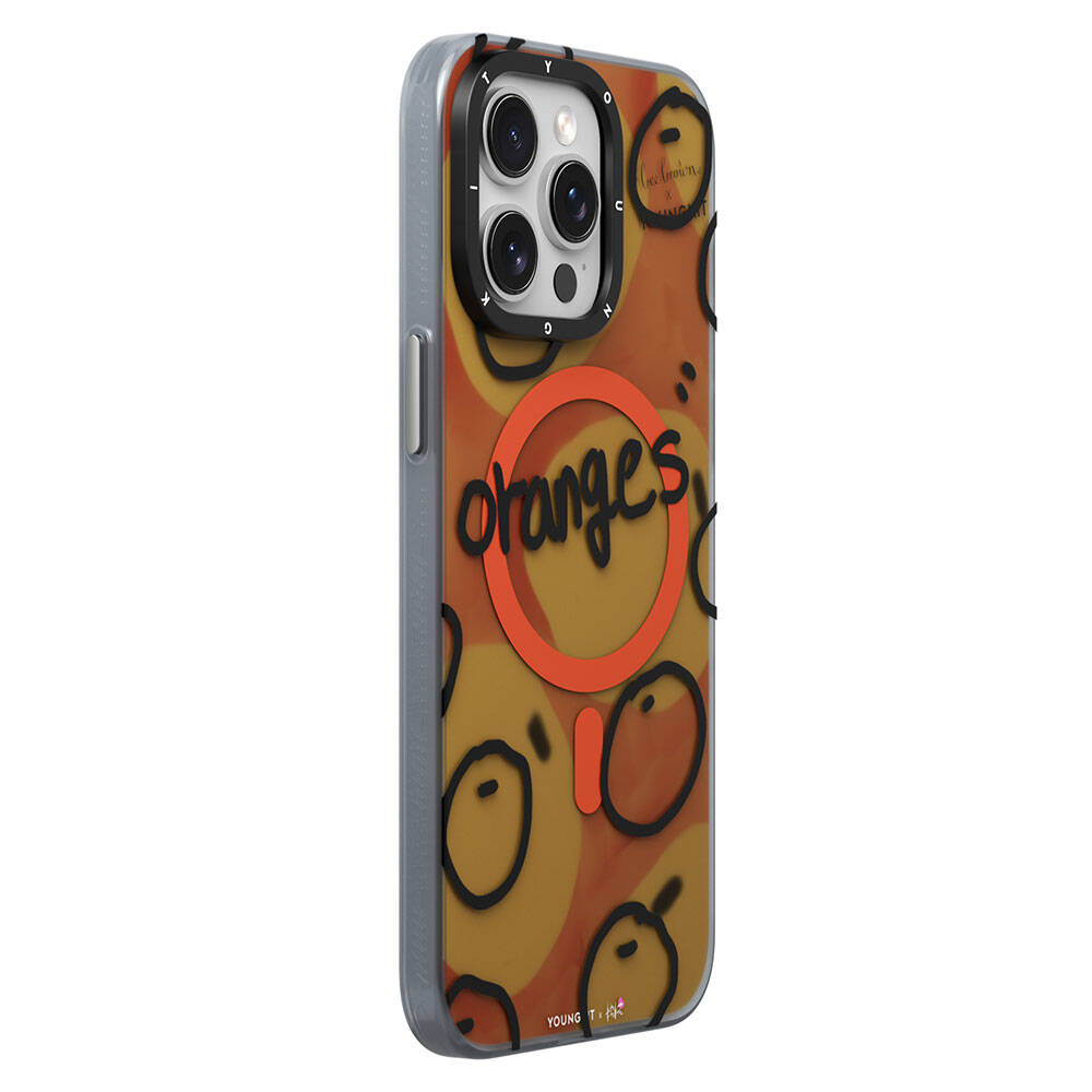 iPhone 15 Pro Kılıf M-safe Şarj Özellikli Bee Brown Tasarımlı Youngkit Funny Serisi Kılıf