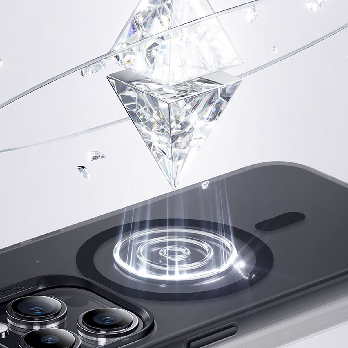 iPhone 15 Pro Kılıf M-safe Şarj Özellikli Benks Lucid Armor Kılıf