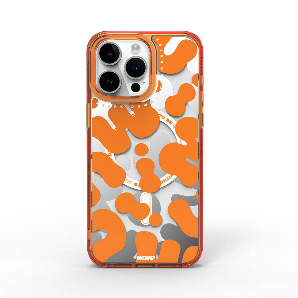 iPhone 15 Pro Kılıf M-safe Şarj Özellikli Boya Desenli Wiwu Fluorescent G Serisi Kılıf