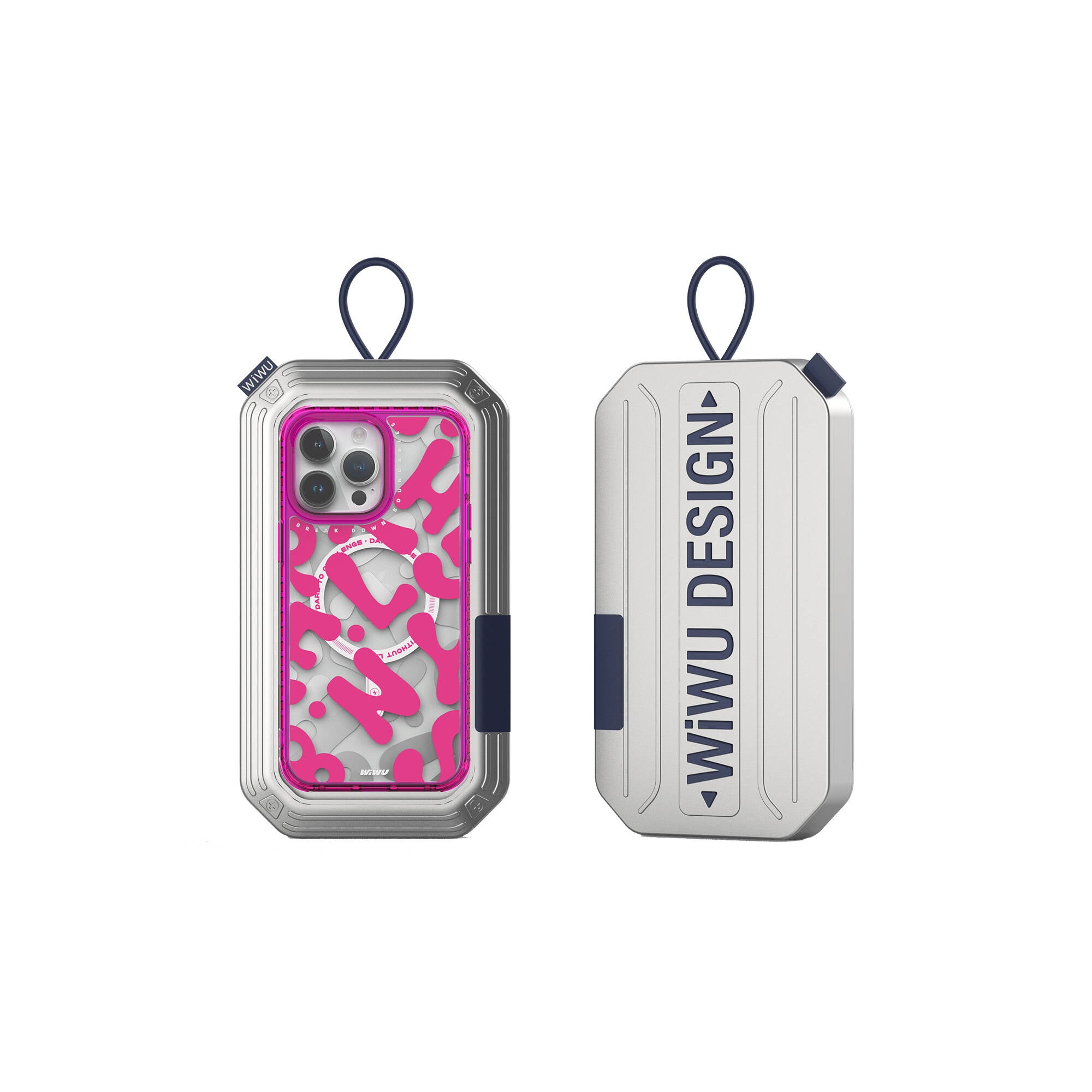 iPhone 15 Pro Kılıf M-safe Şarj Özellikli Boya Desenli Wiwu Fluorescent G Serisi Kılıf