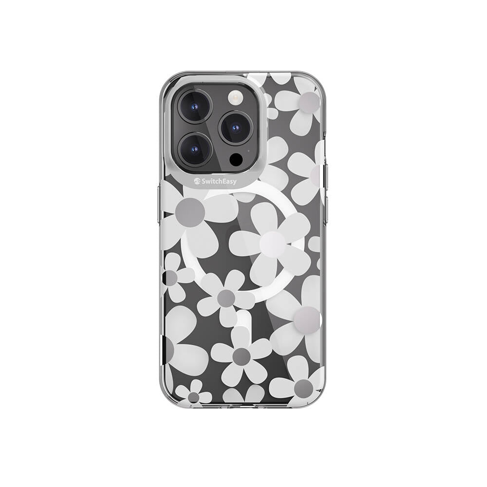iPhone 15 Pro Kılıf M-safe Şarj Özellikli Çift IMD Baskılı Lisanslı Switcheasy Artist-M Fleur Kılıf