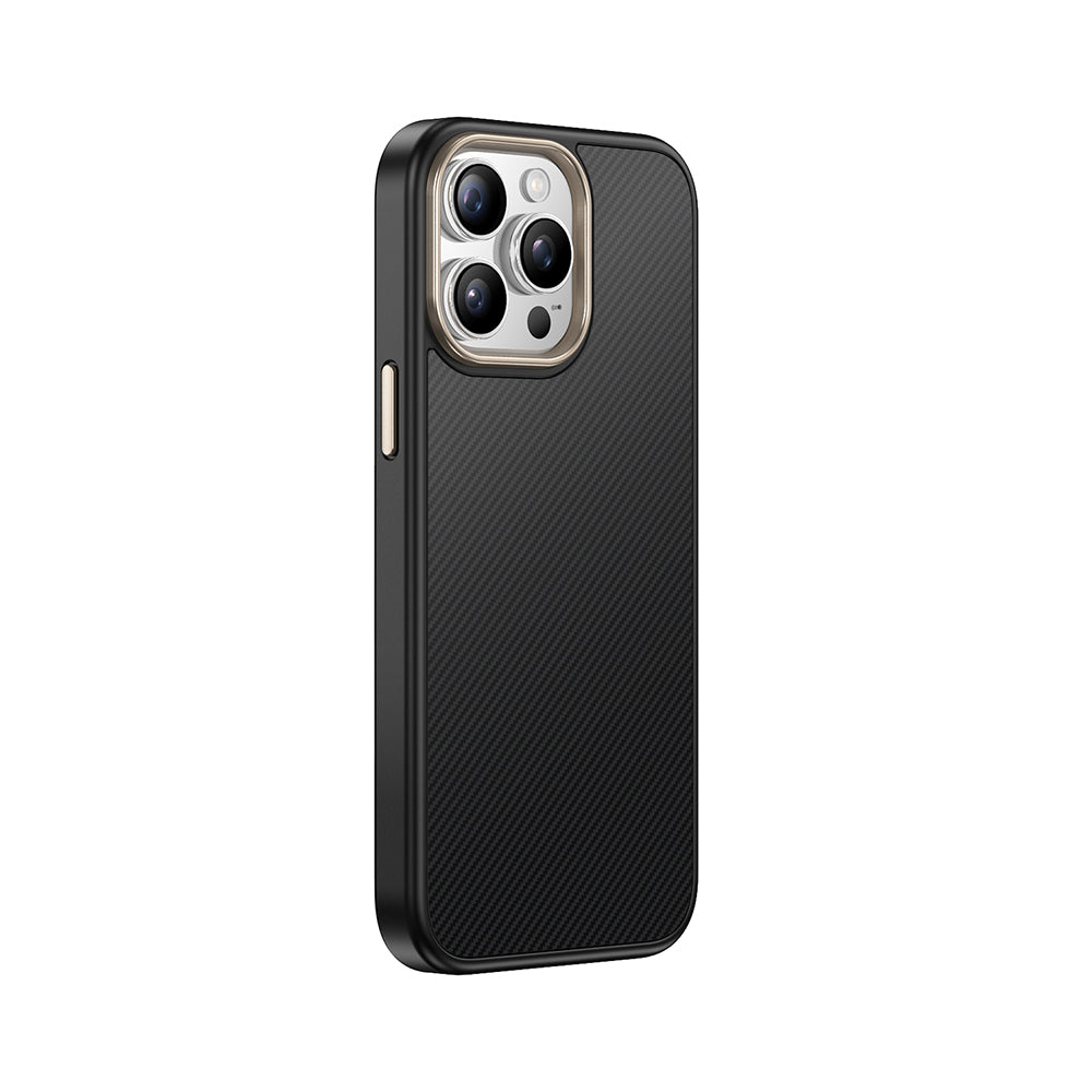 iPhone 15 Pro Kılıf M-safe Şarj Özellikli Karbon Fiber Görünümlü Zore Antina Kılıf