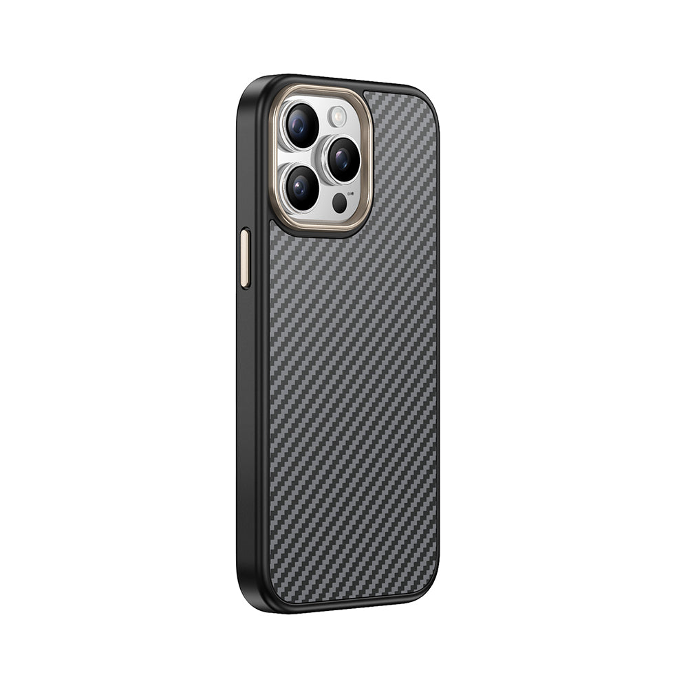 iPhone 15 Pro Kılıf M-safe Şarj Özellikli Karbon Fiber Görünümlü Zore Antina Kılıf
