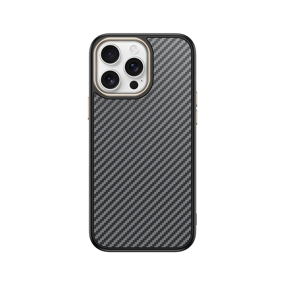 iPhone 15 Pro Kılıf M-safe Şarj Özellikli Karbon Fiber Görünümlü Zore Antina Kılıf
