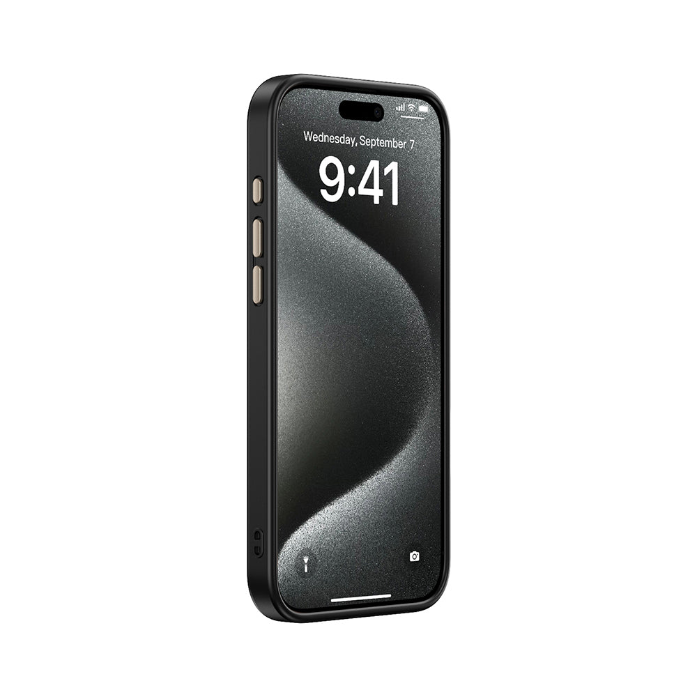 iPhone 15 Pro Kılıf M-safe Şarj Özellikli Karbon Fiber Görünümlü Zore Antina Kılıf