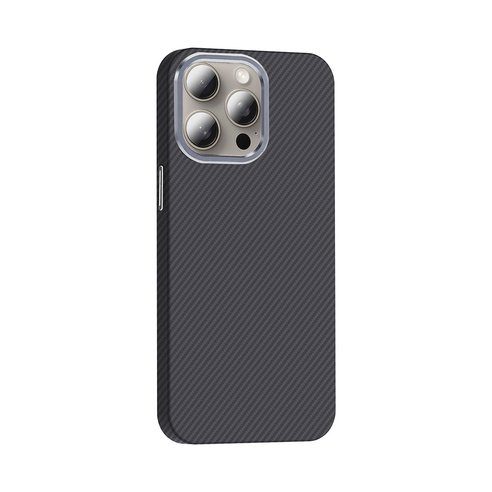 iPhone 15 Pro Kılıf M-safe Şarj Özellikli Karbon Fiber Görünümlü Zore Gros Kılıf