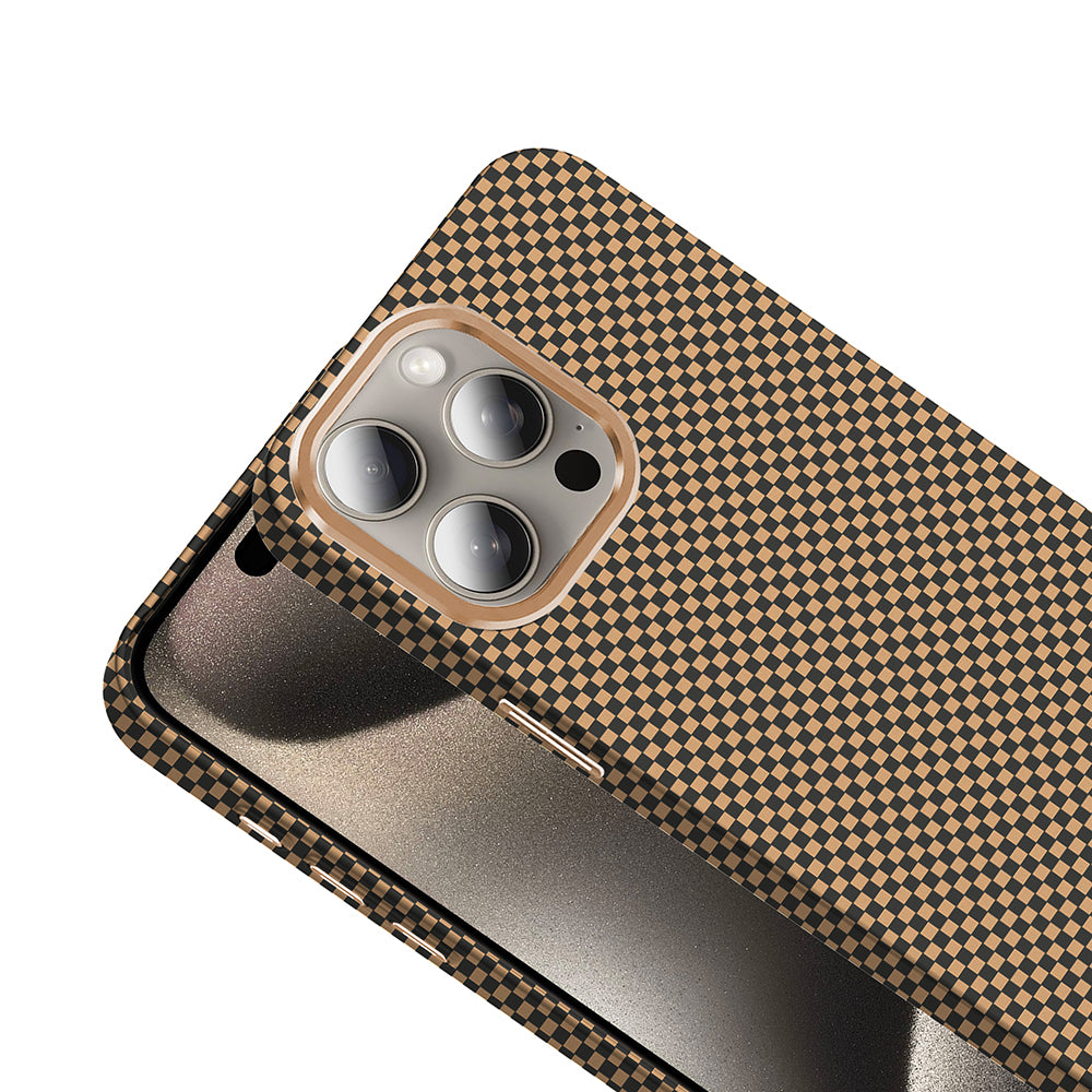 iPhone 15 Pro Kılıf M-safe Şarj Özellikli Karbon Fiber Görünümlü Zore Gros Kılıf