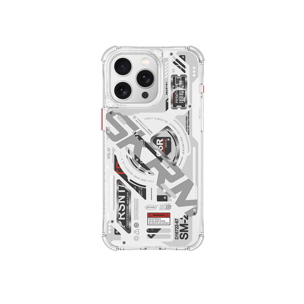 iPhone 15 Pro Kılıf M-safe Şarj Özellikli Katmanlı Makine Temalı SkinArma Ekho Kılıf