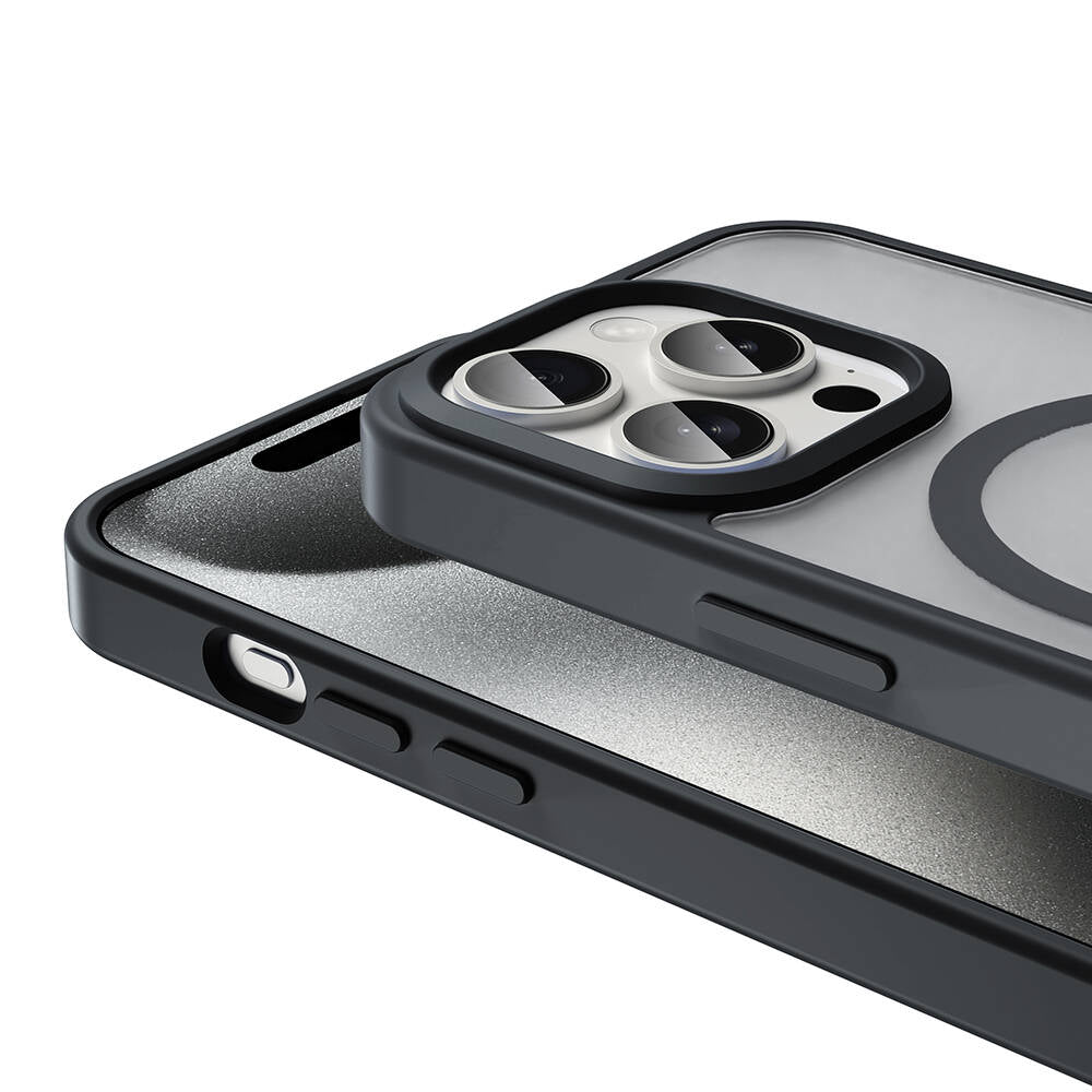 iPhone 15 Pro Kılıf M-safe Şarj Özellikli Mat Arka Yüzey Zore Sio Kılıf