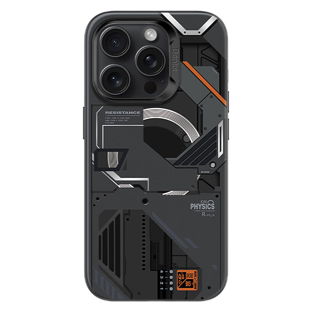 iPhone 15 Pro Kılıf M-safe Şarj Özellikli Mekanik Tasarımlı Benks Perspective Serisi Kılıf