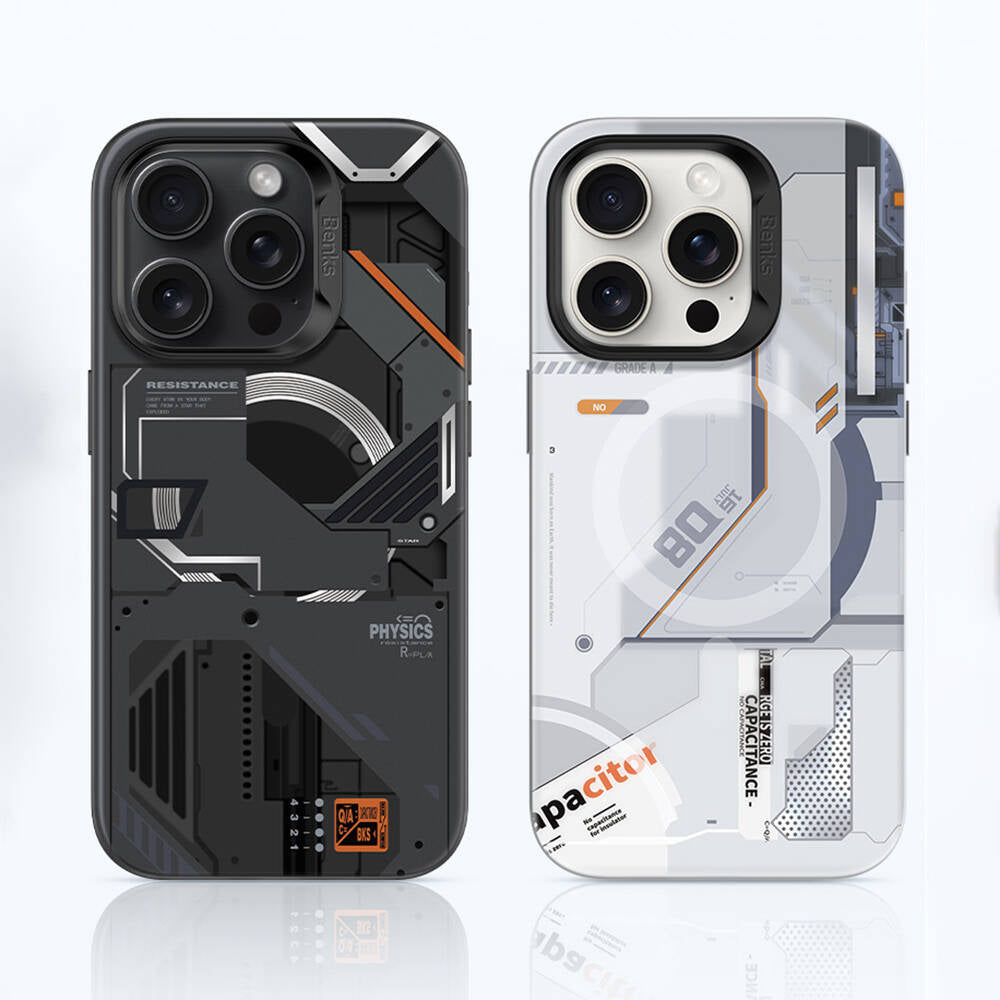 iPhone 15 Pro Kılıf M-safe Şarj Özellikli Mekanik Tasarımlı Benks Perspective Serisi Kılıf