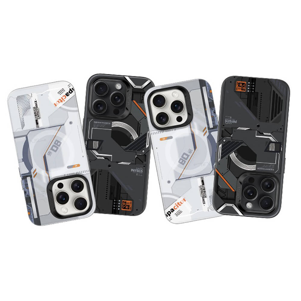 iPhone 15 Pro Kılıf M-safe Şarj Özellikli Mekanik Tasarımlı Benks Perspective Serisi Kılıf