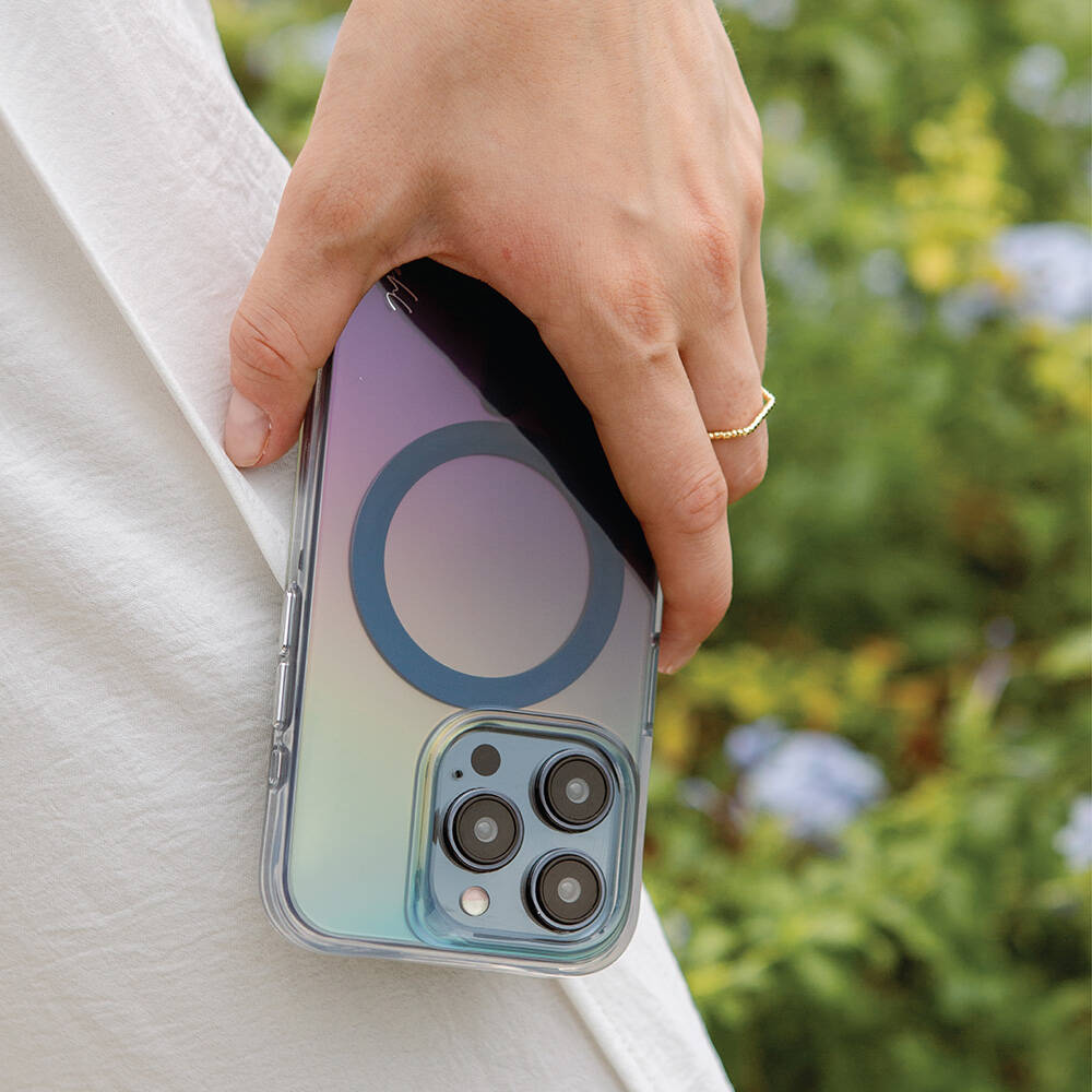 iPhone 15 Pro Kılıf M-safe Şarj Özellikli Mistik Mor Renkli Coehl Dazze Kılıf