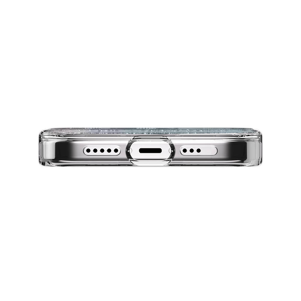 iPhone 15 Pro Kılıf M-safe Şarj Özellikli Parlayan Simli Şeffaf Lisanslı Switcheasy Starfield-M Kılıf
