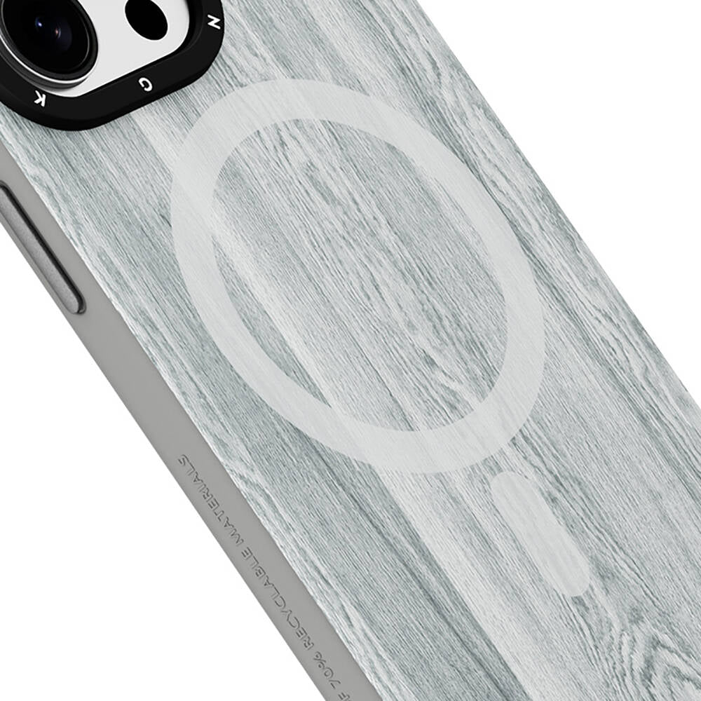 iPhone 15 Pro Kılıf M-safe Şarj Özellikli Sararmaya Dayanıklı Youngkit Wood Forest Serisi Kılıf