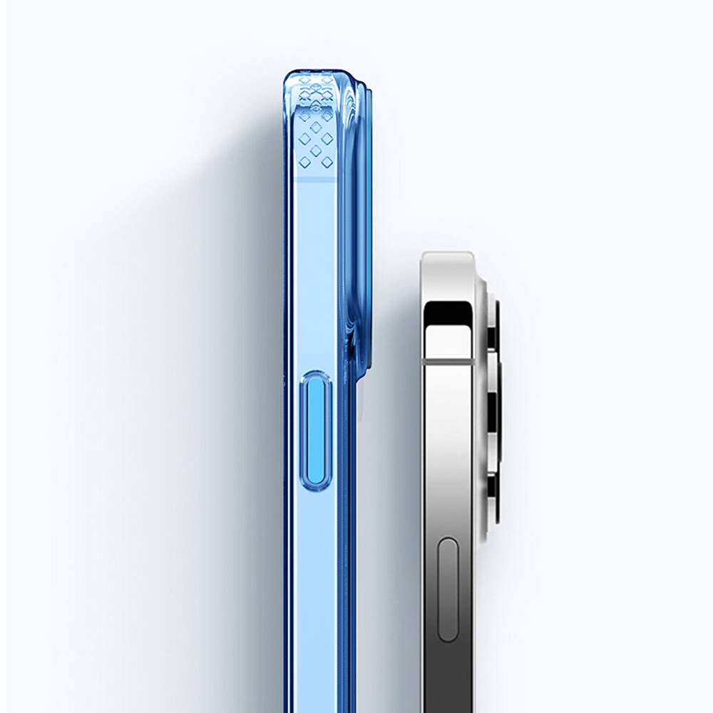 iPhone 15 Pro Kılıf M-safe Şarj Özellikli Saydam Arka Yüzey Recci Crystal Color Serisi Kılıf