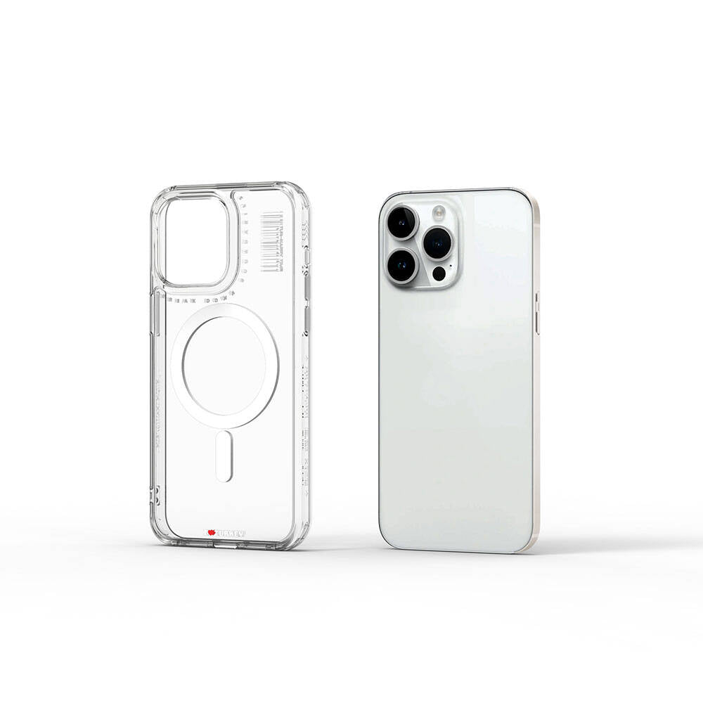 iPhone 15 Pro Kılıf M-safe Şarj Özellikli Şeffaf Transparan Wiwu Turkey D Serisi Kılıf