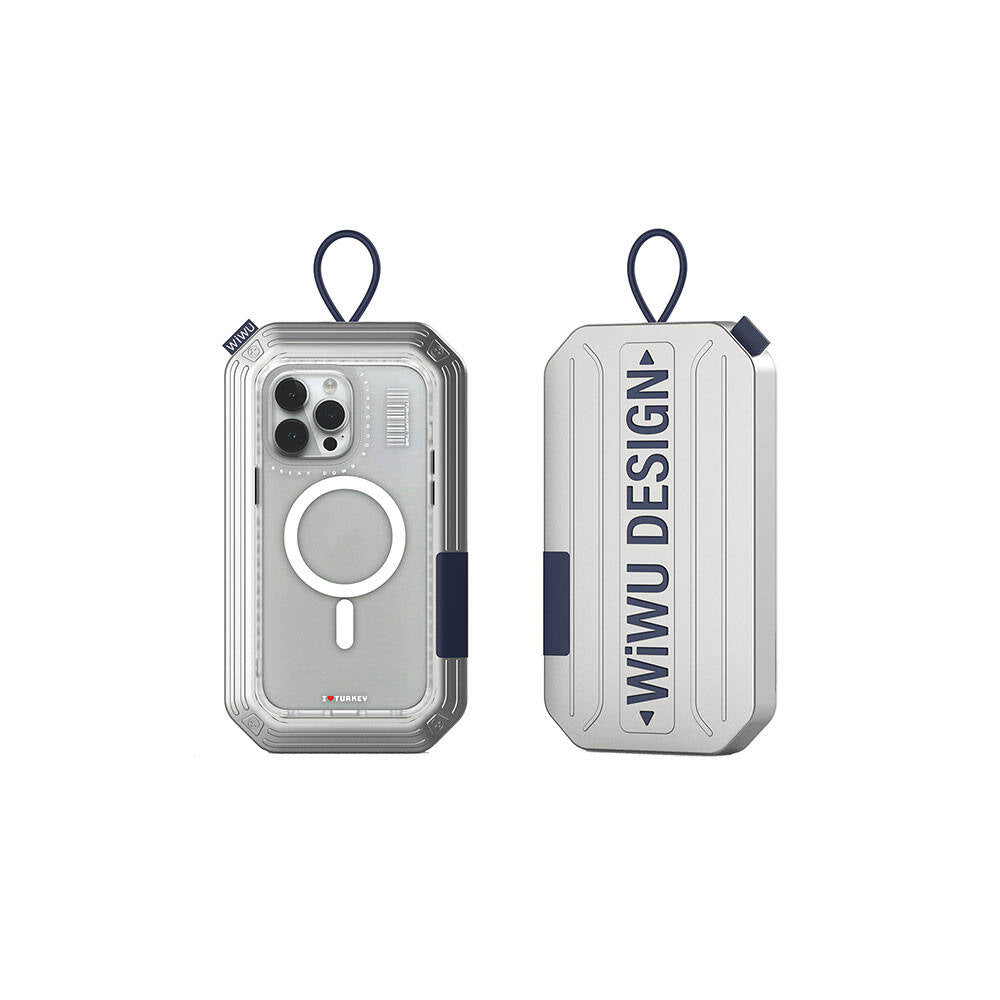 iPhone 15 Pro Kılıf M-safe Şarj Özellikli Şeffaf Transparan Wiwu Turkey D Serisi Kılıf