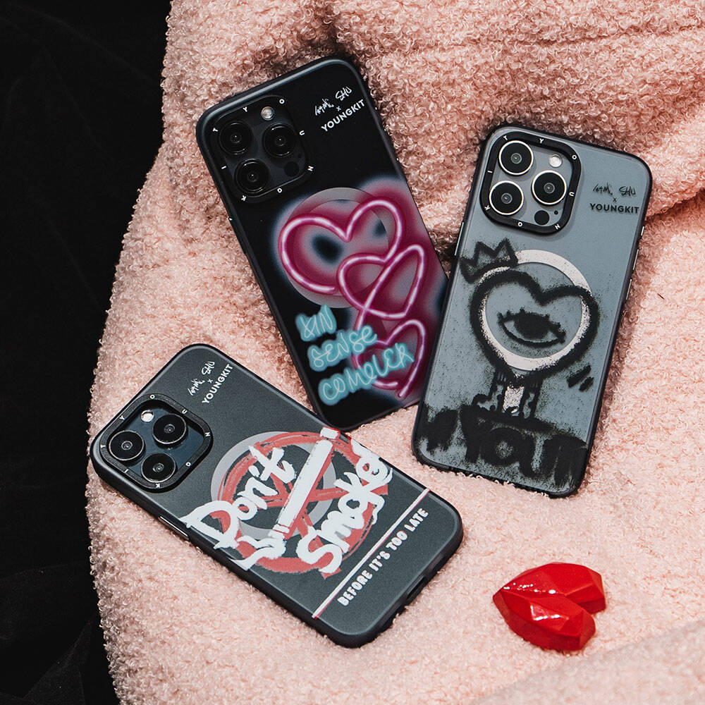 iPhone 15 Pro Kılıf M-safe Şarj Özellikli Shu Tasarımlı Youngkit City Serisi Kılıf