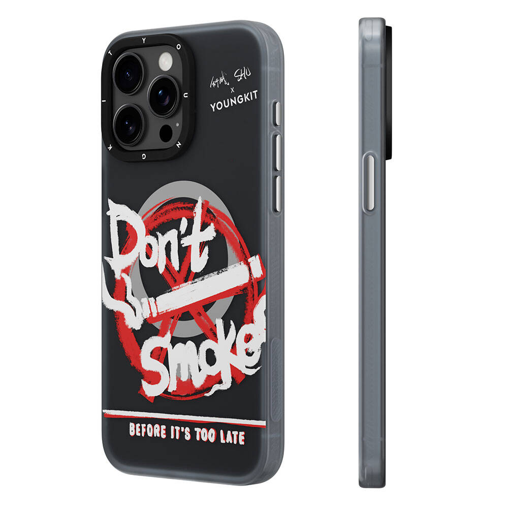 iPhone 15 Pro Kılıf M-safe Şarj Özellikli Shu Tasarımlı Youngkit City Serisi Kılıf