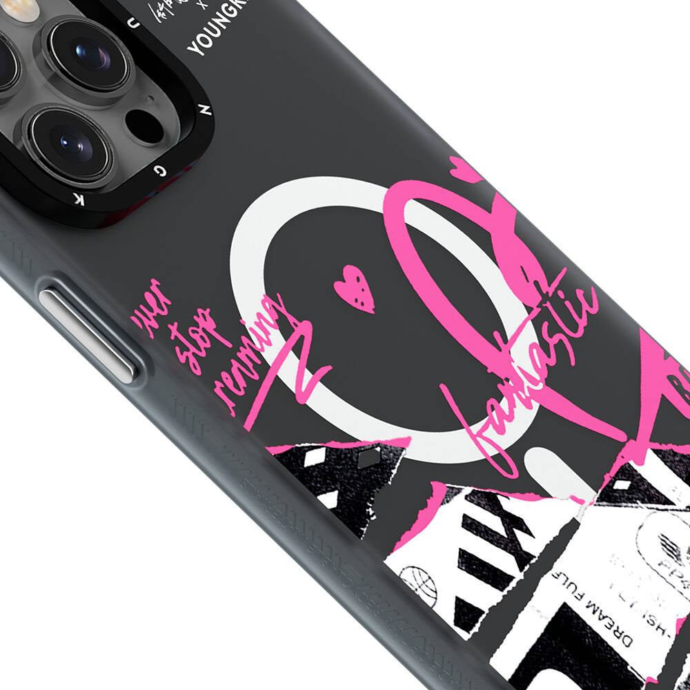 iPhone 15 Pro Kılıf M-safe Şarj Özellikli Shu Tasarımlı Youngkit Dreamland Serisi Kılıf