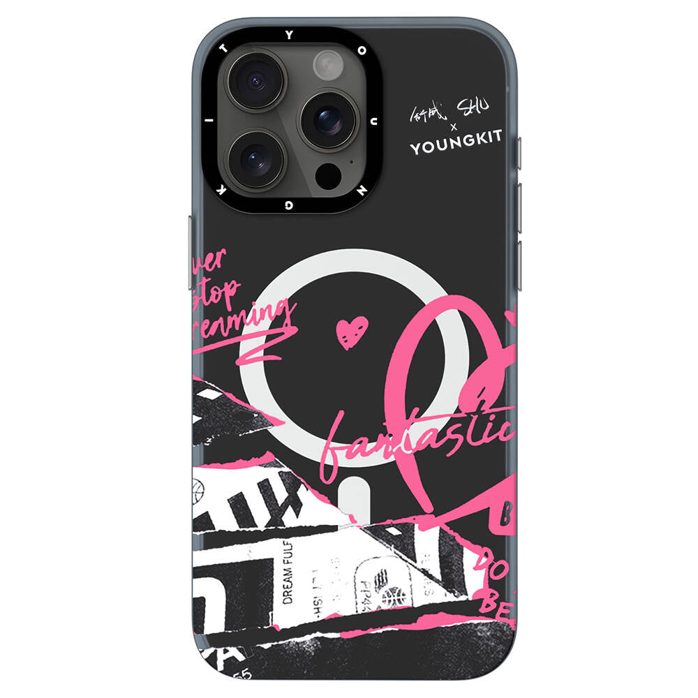 iPhone 15 Pro Kılıf M-safe Şarj Özellikli Shu Tasarımlı Youngkit Dreamland Serisi Kılıf