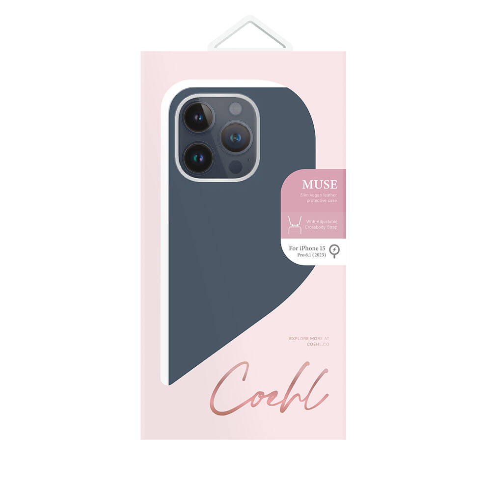 iPhone 15 Pro Kılıf M-safe Şarj Özellikli Soft Arka Yüzey Askı İpli Coehl Muse Kılıf