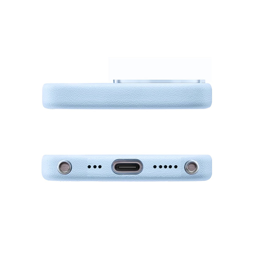 iPhone 15 Pro Kılıf M-safe Şarj Özellikli Standlı Suni Deri Tasarımlı Pynana Dancing Circle Serisi Kılıf