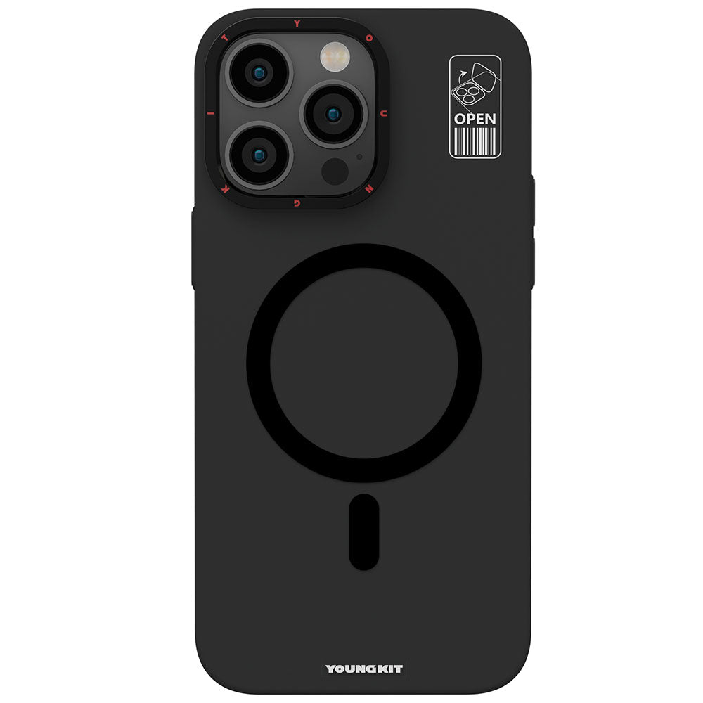 iPhone 15 Pro Kılıf M-safe Şarj Özellikli Standlı YoungKit Hermit Bracket Serisi Kılıf