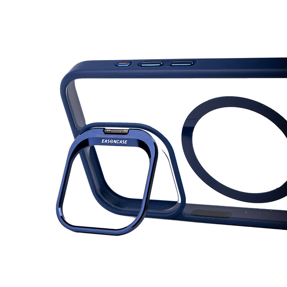 iPhone 15 Pro Kılıf M-safe Şarj Özellikli Standlı Zore M-safe Klon Lensli Kılıf