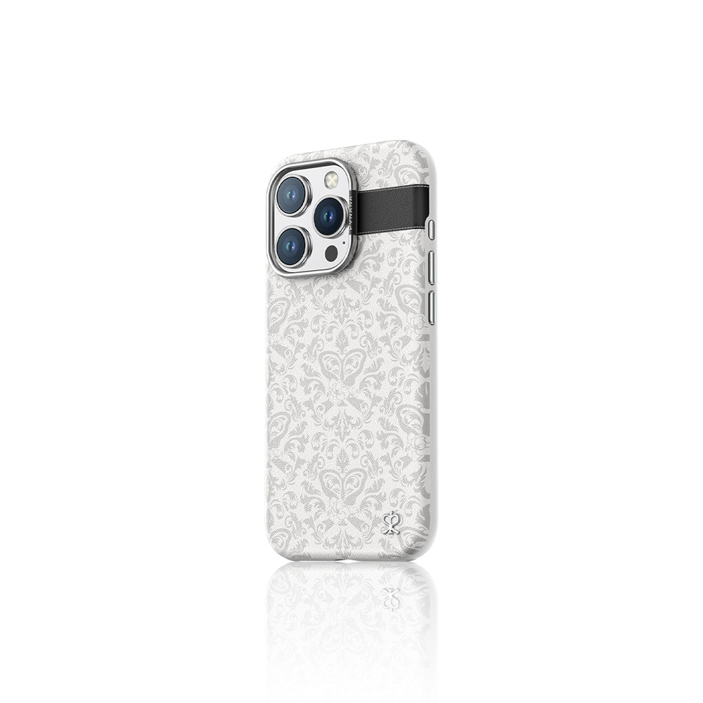 iPhone 15 Pro Kılıf M-safe Şarj Özellikli Suni Deri Tasarımlı Desenli Pynana Print Serisi Kılıf