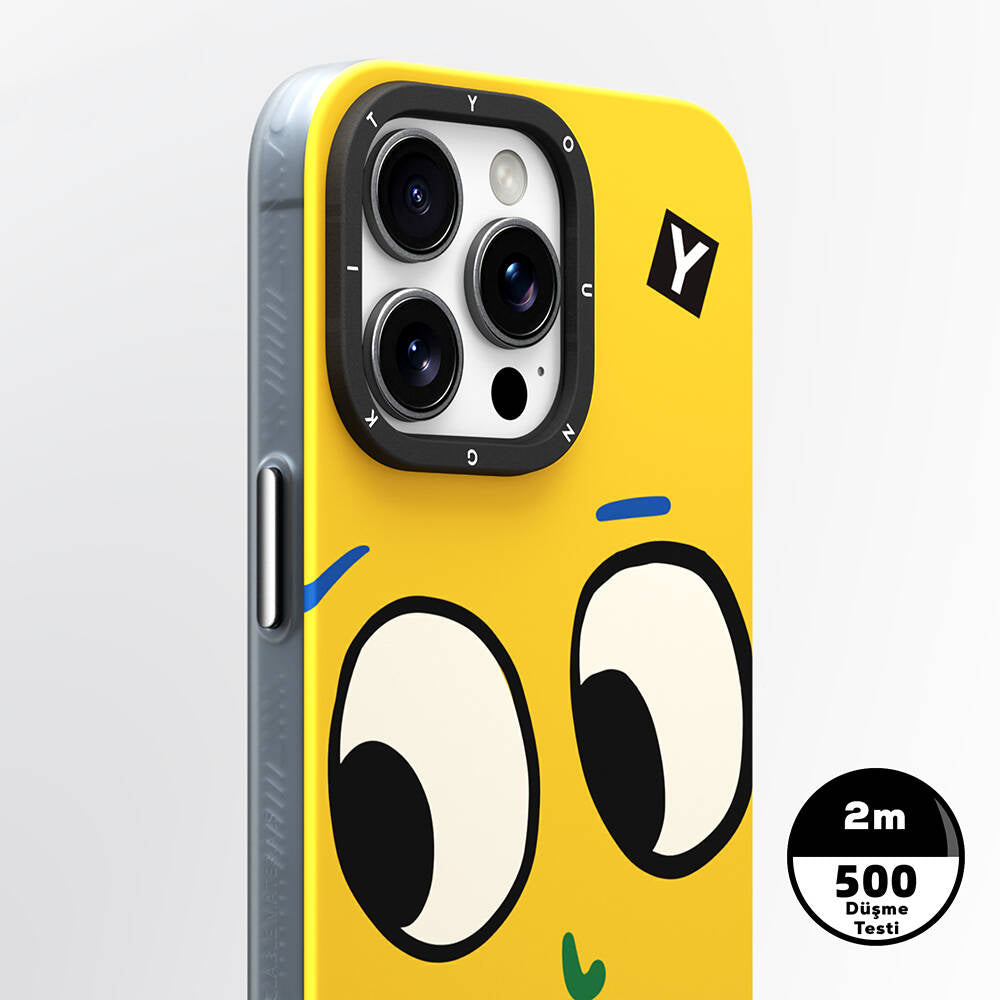iPhone 15 Pro Kılıf M-safe Şarj Özellikli Sunshine Tasarımlı Youngkit Daily Happy Serisi Kılıf