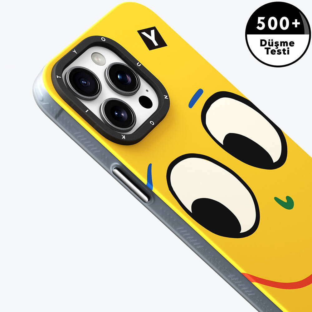iPhone 15 Pro Kılıf M-safe Şarj Özellikli Sunshine Tasarımlı Youngkit Daily Happy Serisi Kılıf