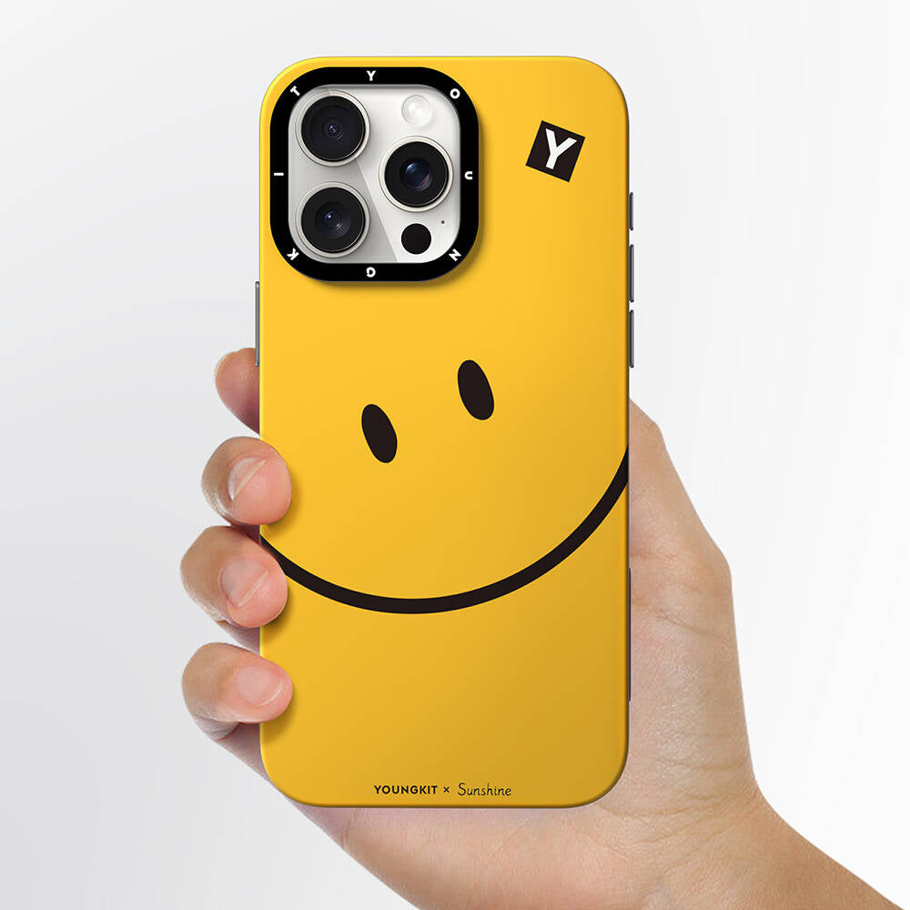 iPhone 15 Pro Kılıf M-safe Şarj Özellikli Sunshine Tasarımlı Youngkit Daily Happy Serisi Kılıf