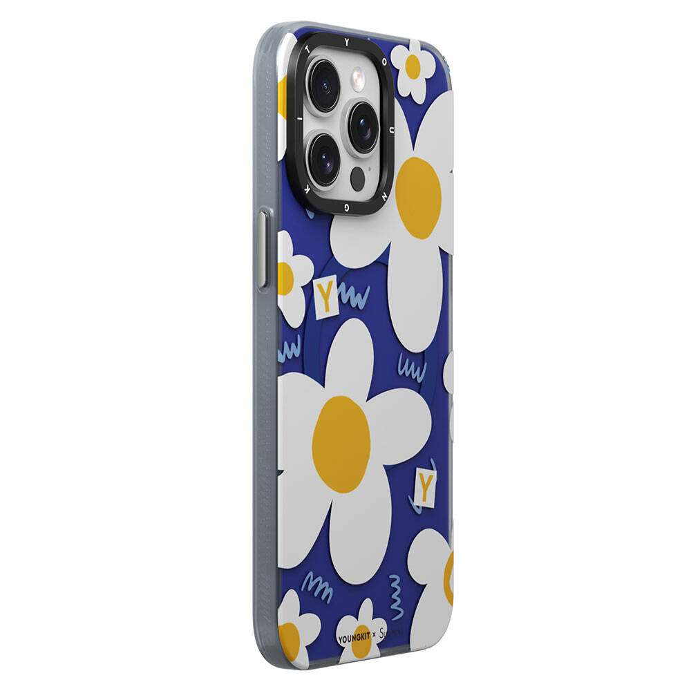 iPhone 15 Pro Kılıf M-safe Şarj Özellikli Sunshine Tasarımlı Youngkit Spring Breeze Serisi Kılıf