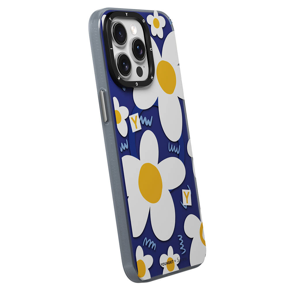 iPhone 15 Pro Kılıf M-safe Şarj Özellikli Sunshine Tasarımlı Youngkit Spring Breeze Serisi Kılıf