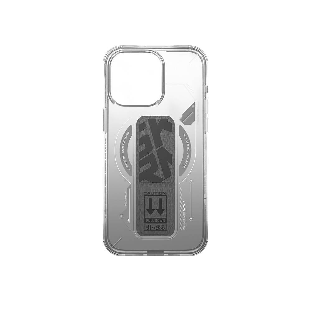 iPhone 15 Pro Kılıf M-safe Şarj Özellikli Teknoloji Desenli Standlı Skinarma Helio Kılıf