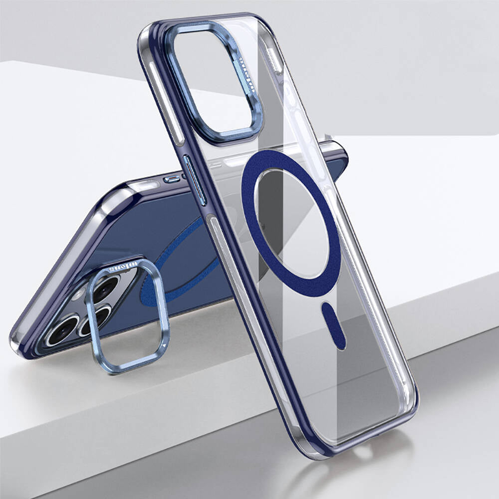 iPhone 15 Pro Kılıf M-safe Şarj Özellikli Wlons Standlı Efsane Kılıf