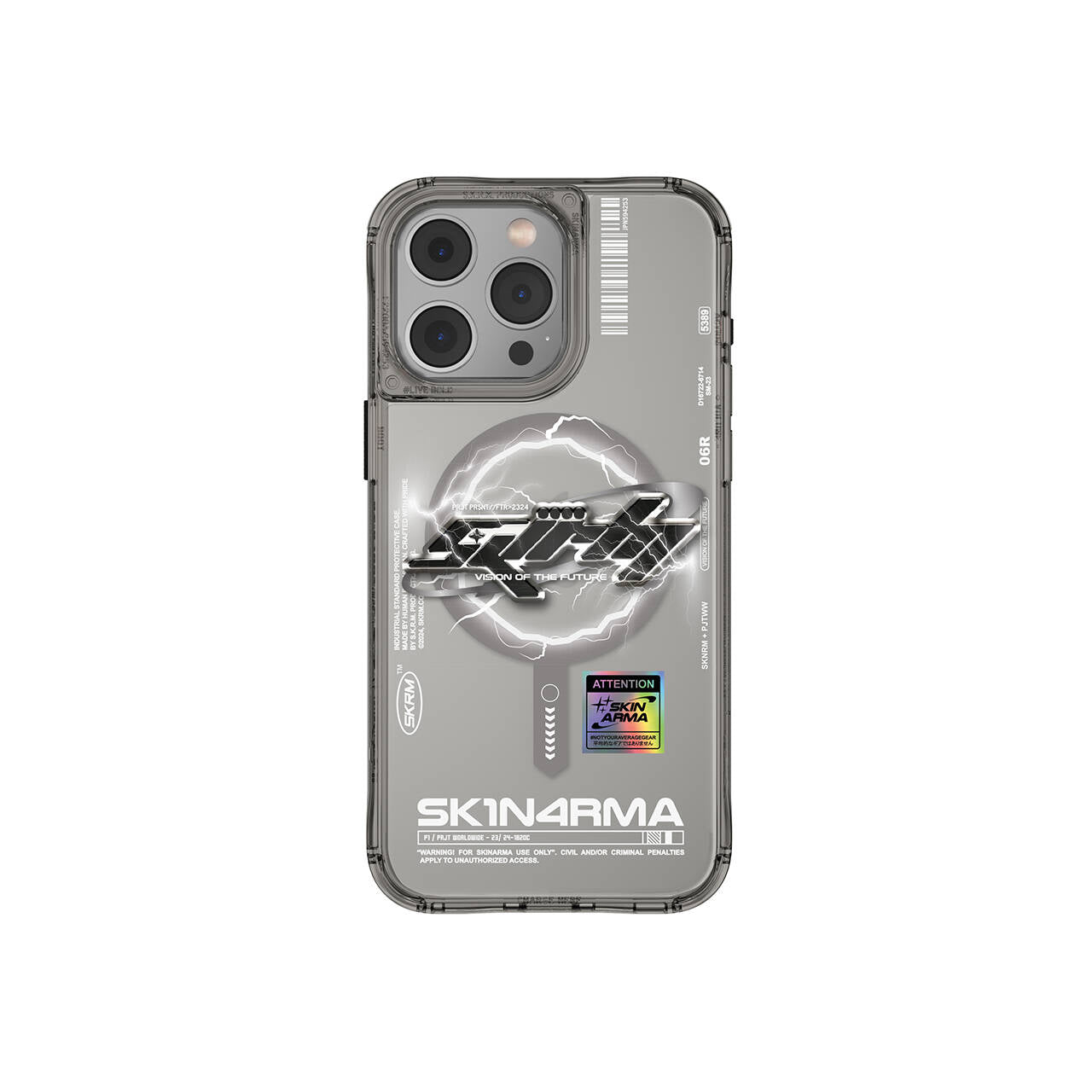 iPhone 15 Pro Kılıf M-safe Şarj Özellikli Yazı Desenli SkinArma Bolt Kılıf