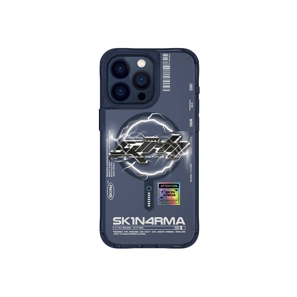 iPhone 15 Pro Kılıf M-safe Şarj Özellikli Yazı Desenli SkinArma Bolt Kılıf