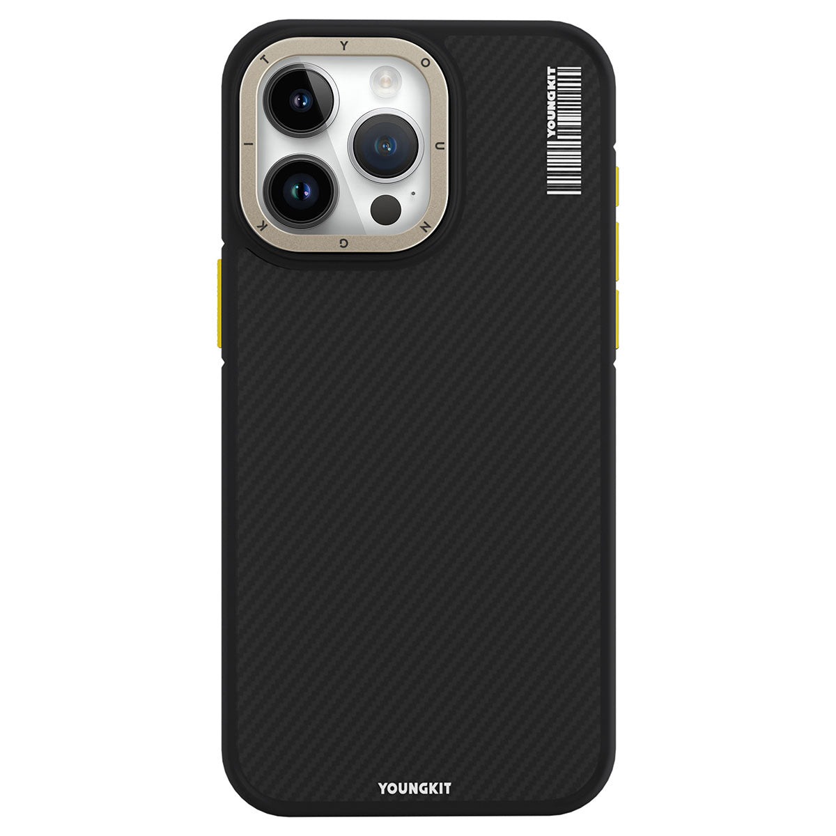 iPhone 15 Pro Kılıf M-safe Şarj Özellikli YoungKit 600D Kevlar Kılıf