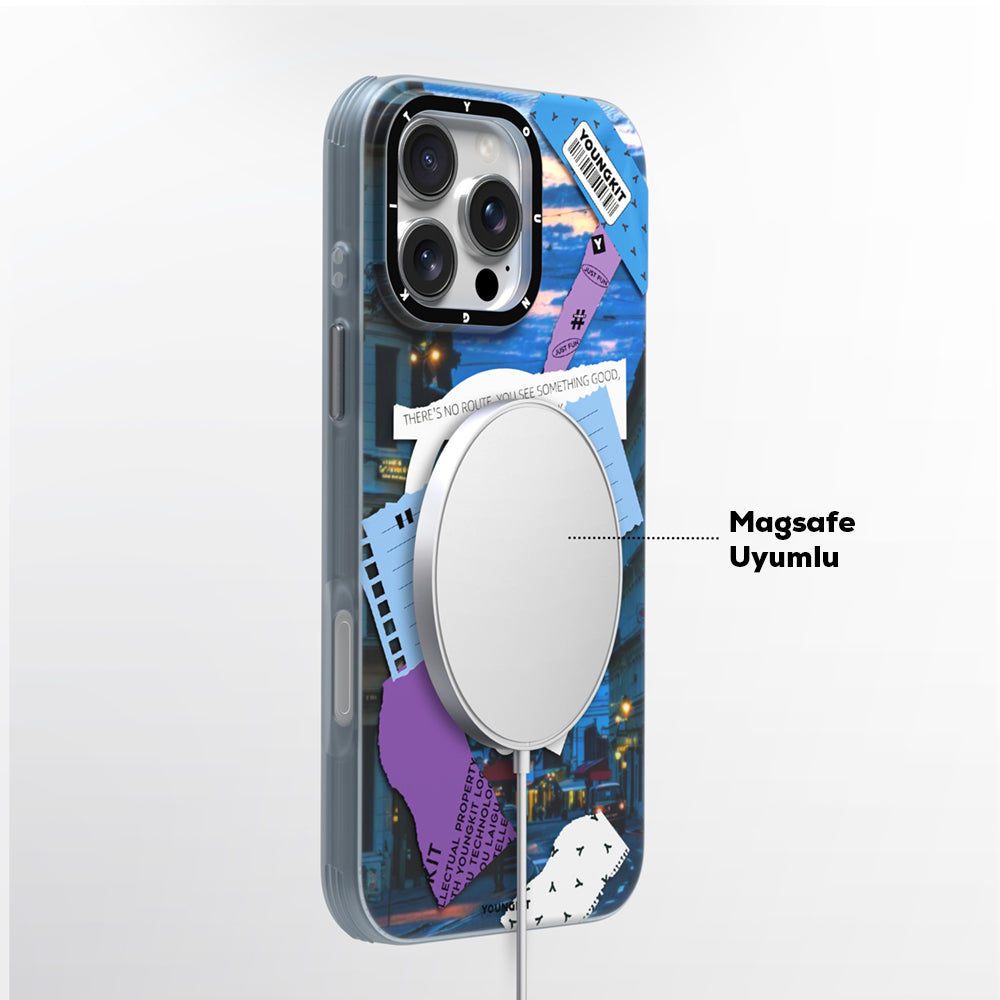 iPhone 15 Pro Kılıf M-safe Şarj Özellikli Youngkit A-City Serisi Kılıf